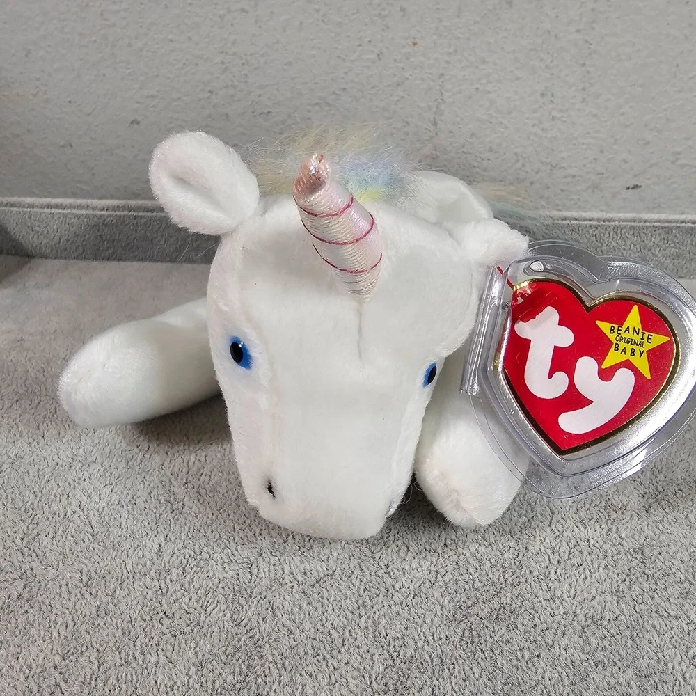 TY Beanie Baby Mystic Unicorn Iridescent Horn‎ Rainbow Fine Mane 1993 5th Gen